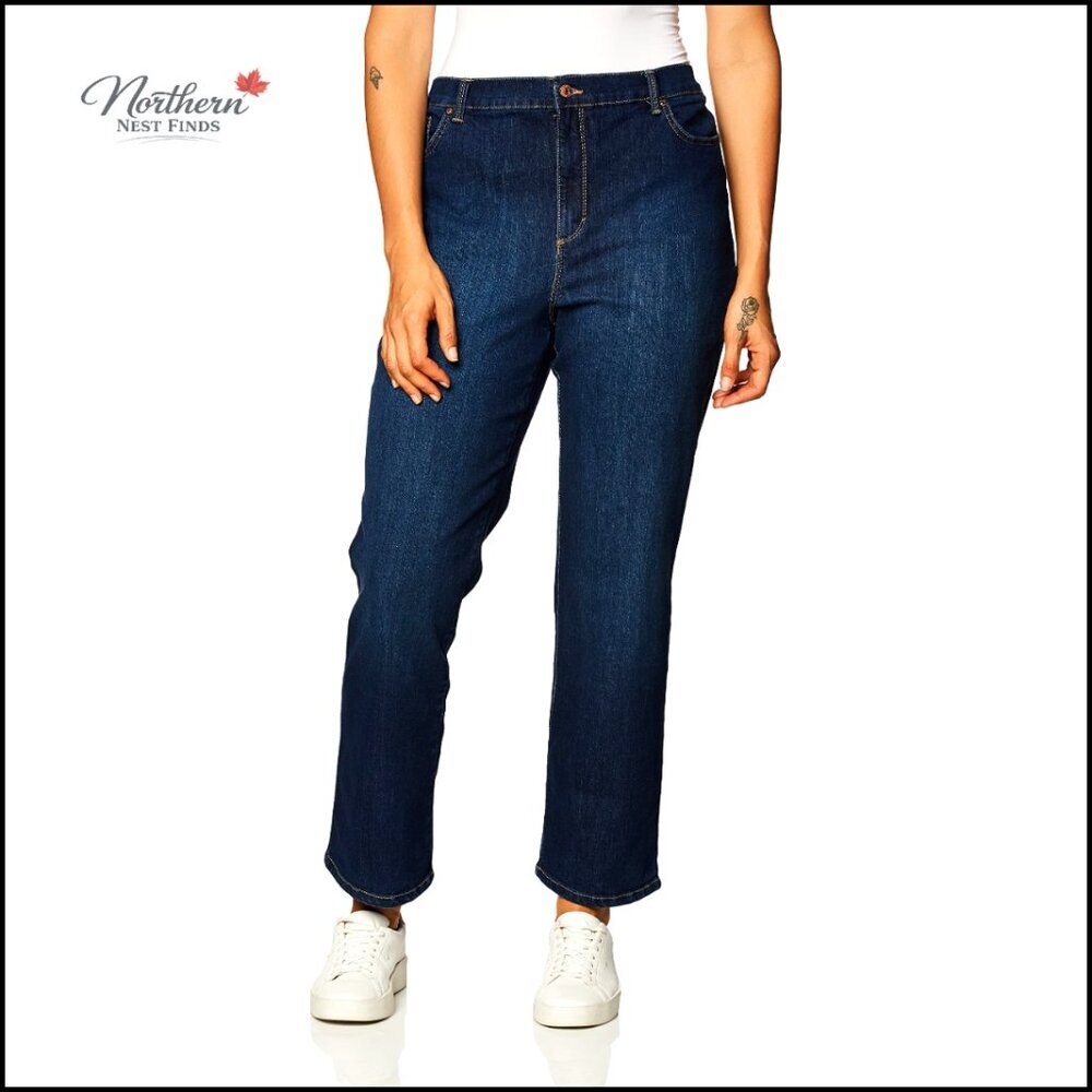 High Rise Tapered Jeans, Relaxed Fit, Stretch Denim, 31" Inseam